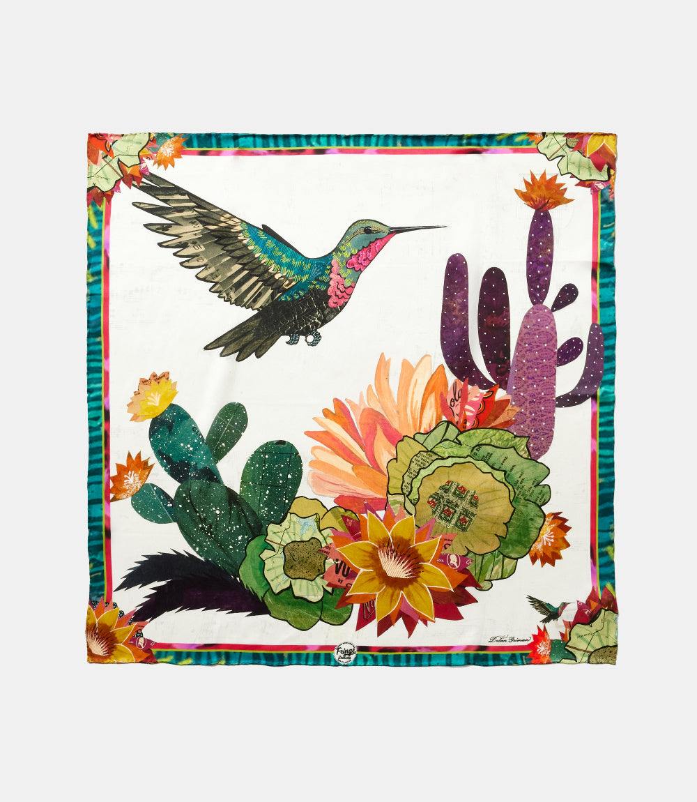 Cactus Blooms Silk Scarf - Image 2