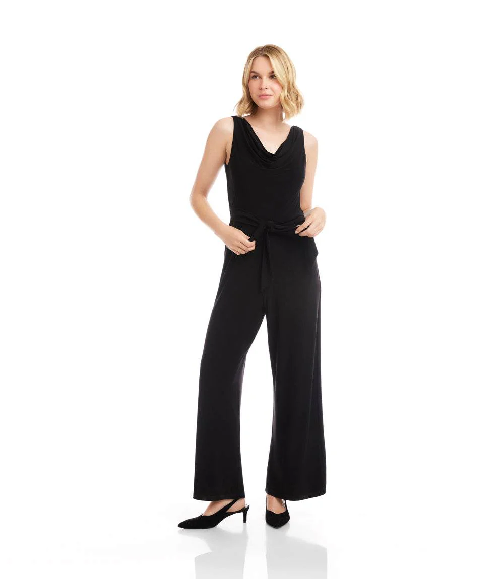 Camila Travel Jersey Sleeveless Cowl Neck Jumpsuit - Image 3