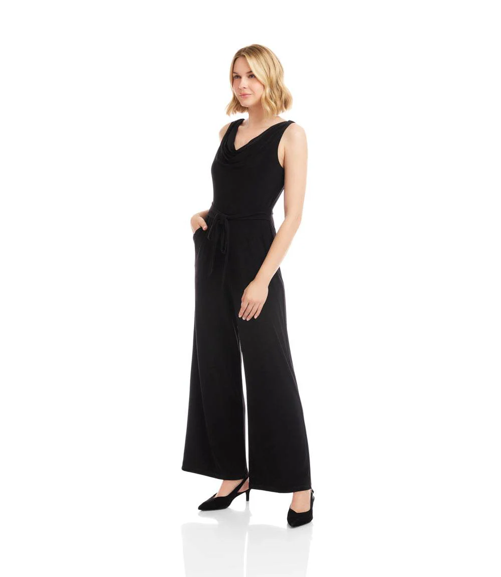 Camila Travel Jersey Sleeveless Cowl Neck Jumpsuit - Image 5