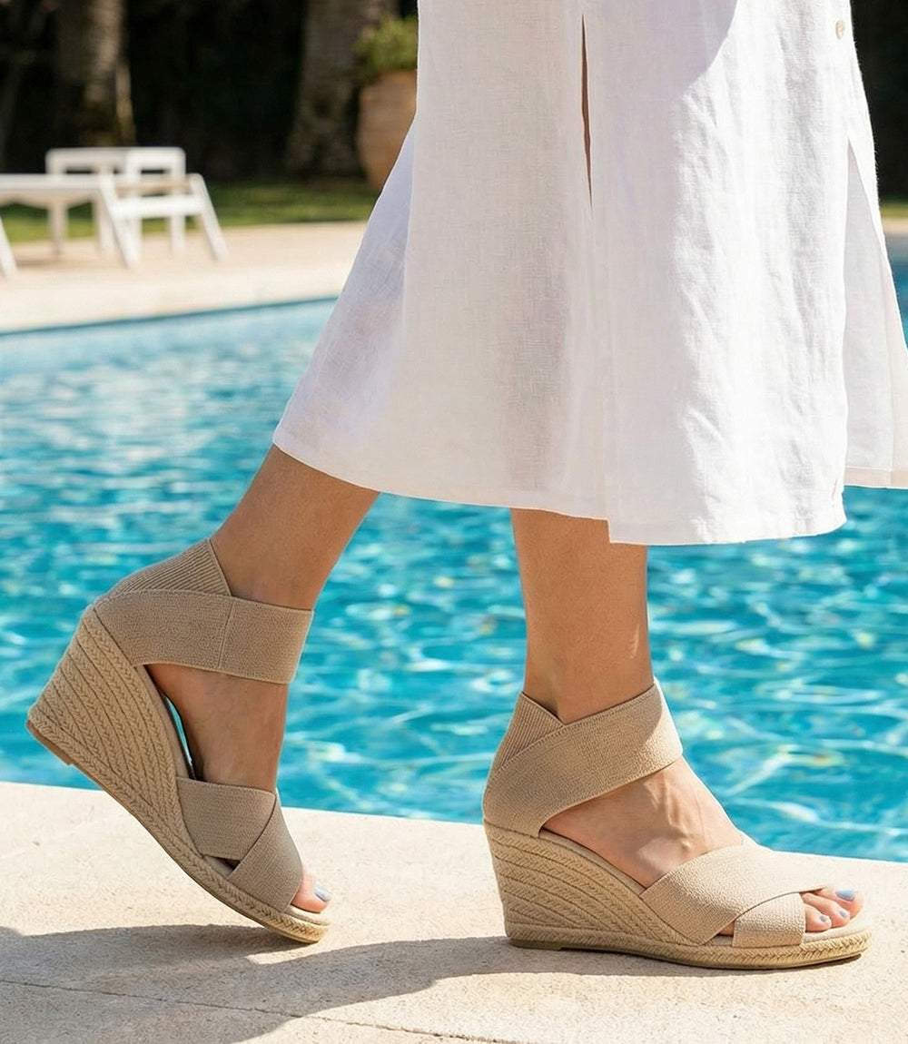 Cannon Espadrille Wedge Linen Sandals