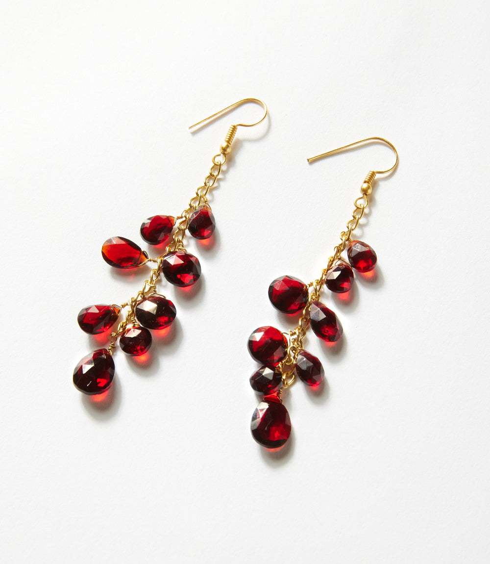 Cascading Gemstone Earrings - Image 2