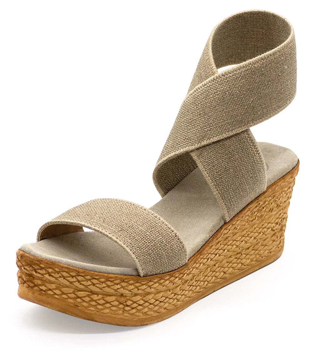 Charleston Shoe Co. Bermuda Linen High Heel Sandals - Image 2