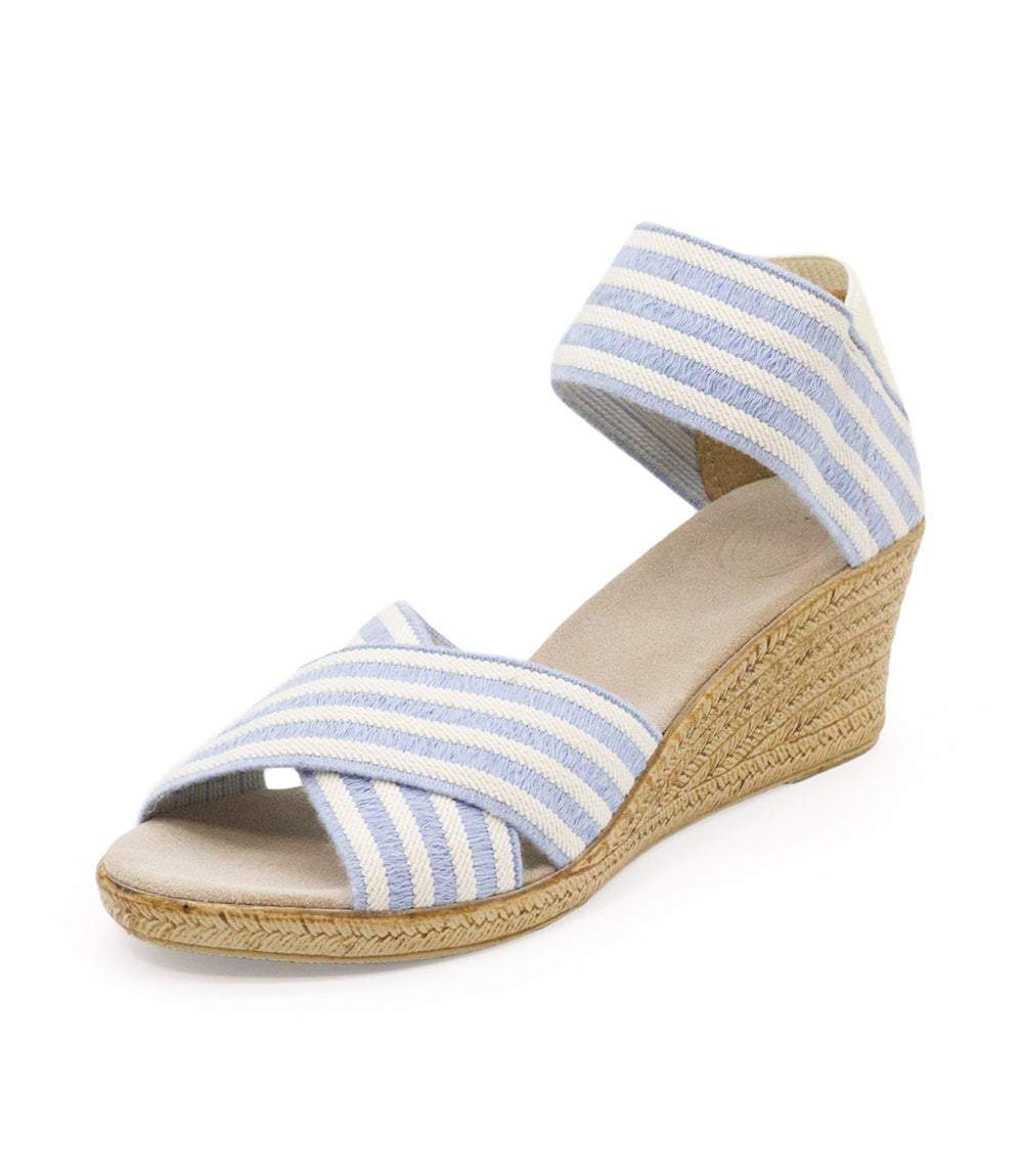 Charleston Shoe Co. Cannon Stripe Wedge Sandals - Image 2