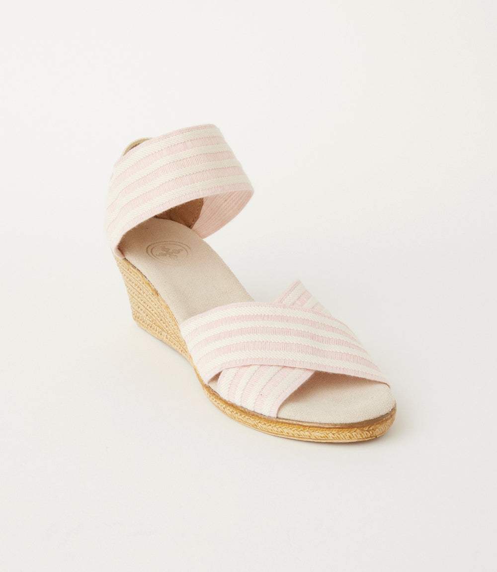 Charleston Shoe Co. Cannon Stripe Wedge Sandals - Image 2