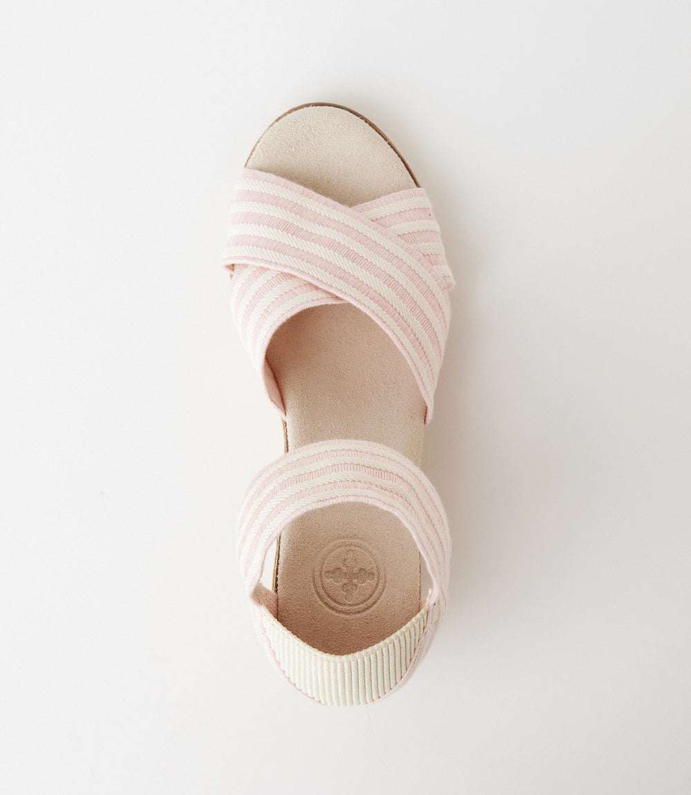Charleston Shoe Co. Cannon Stripe Wedge Sandals - Image 4