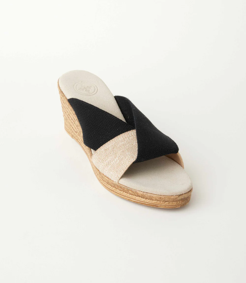 Charleston Shoe Co. Porter Two-Tone Wedge Sandals - Image 2