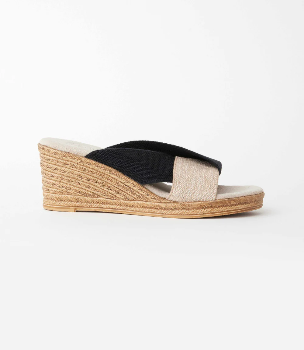 Charleston Shoe Co. Porter Two-Tone Wedge Sandals - Image 5