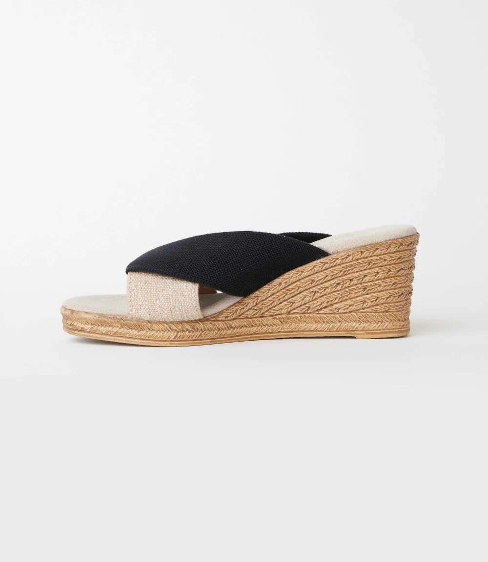 Charleston Shoe Co. Porter Two-Tone Wedge Sandals - Image 7