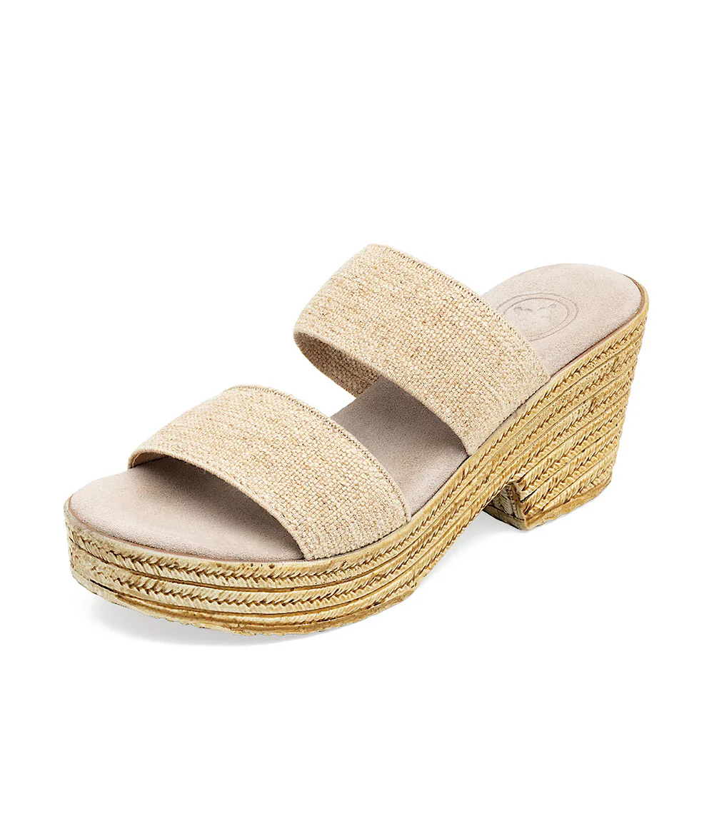 Charleston Shoe Co. Thea Linen High Heel Sandals - Image 2