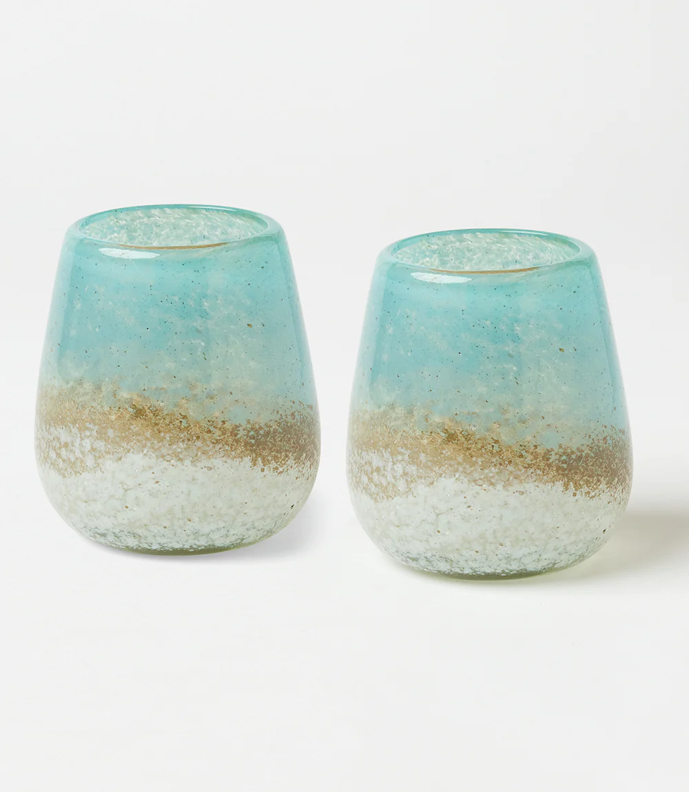 Coastal Mirage Stemless Wine Glasses, Set Of 2 - Image 2