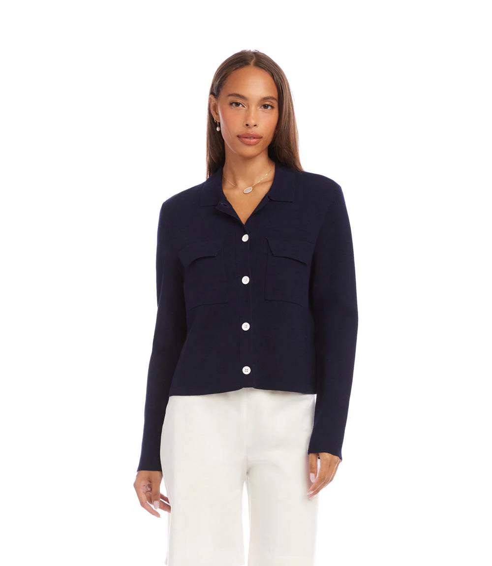 Collared Sweater Jacket - Image 5