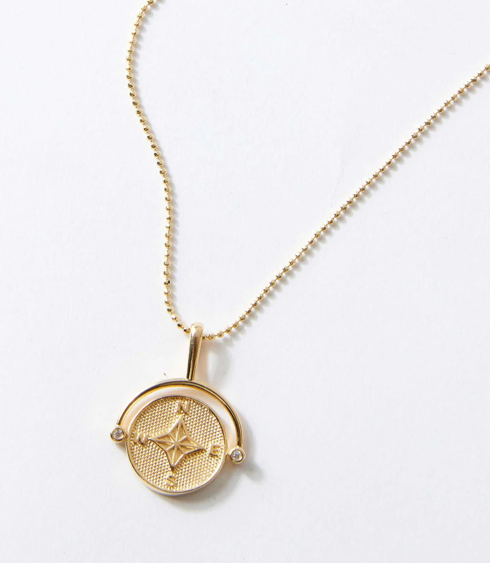 Compass Swivel Pendant Necklace - Image 2