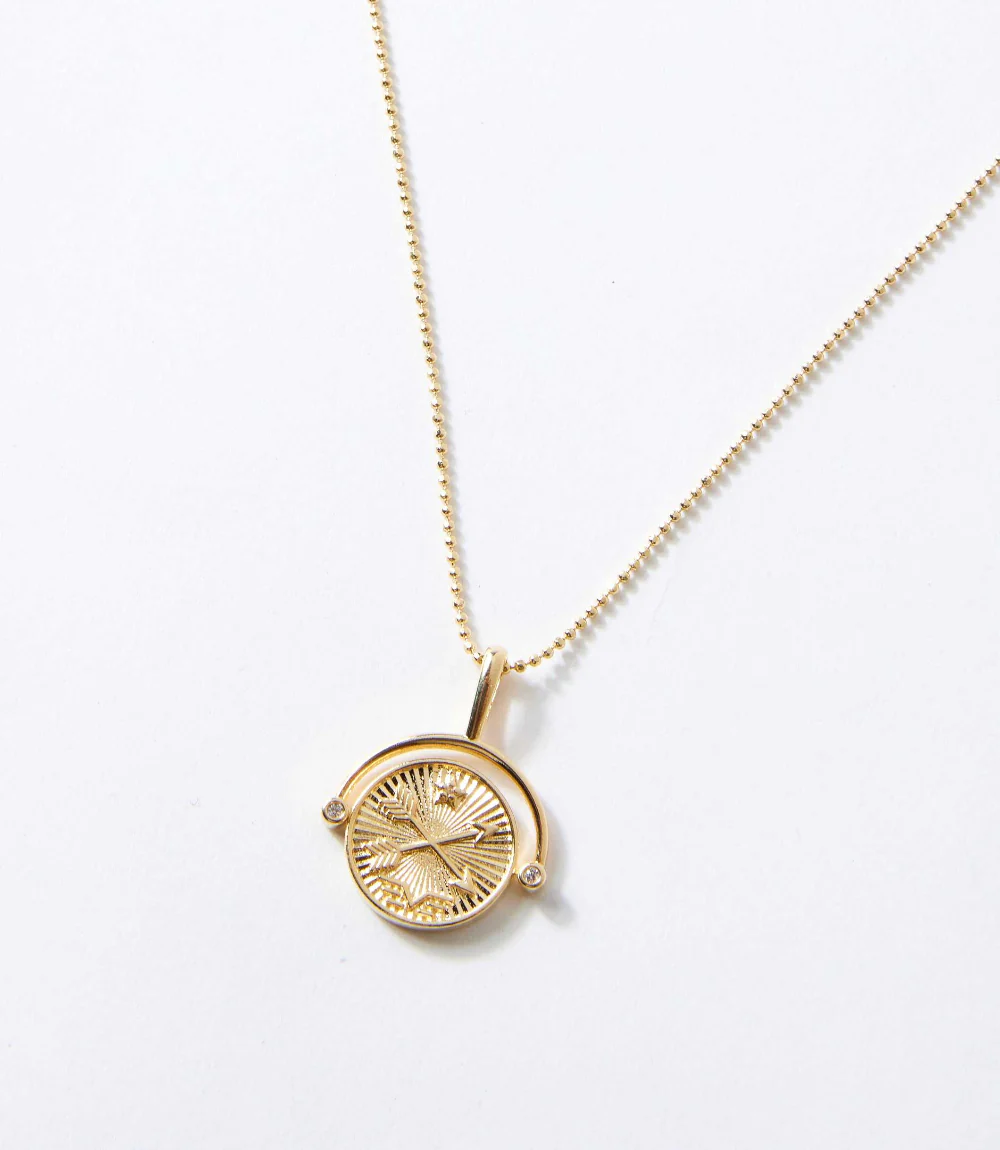 Compass Swivel Pendant Necklace - Image 3