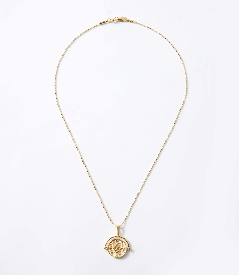 Compass Swivel Pendant Necklace - Image 4
