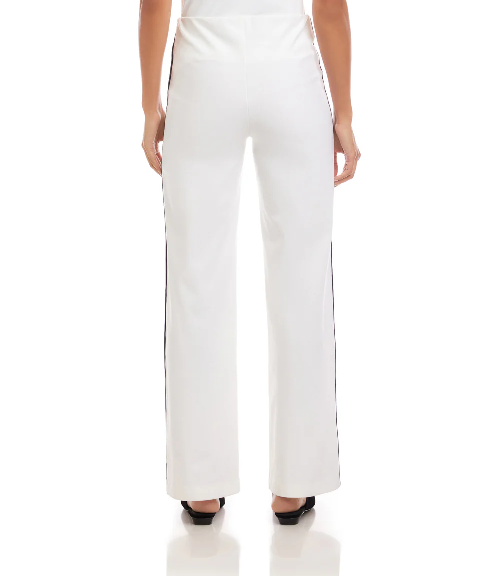 Contrast Piped Wide-Leg Pants - Image 4