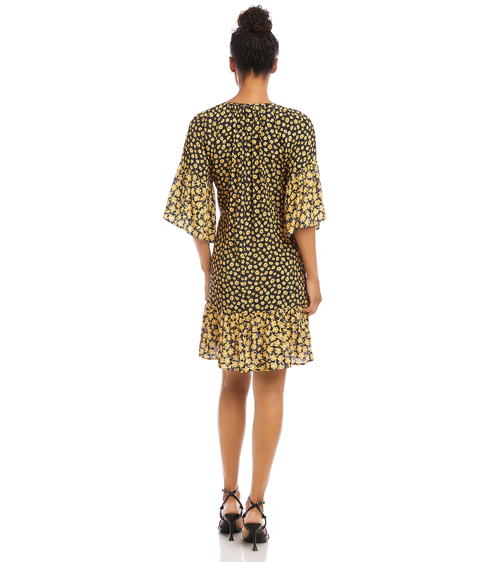 Contrast Ruffle Hem Dress - Image 5