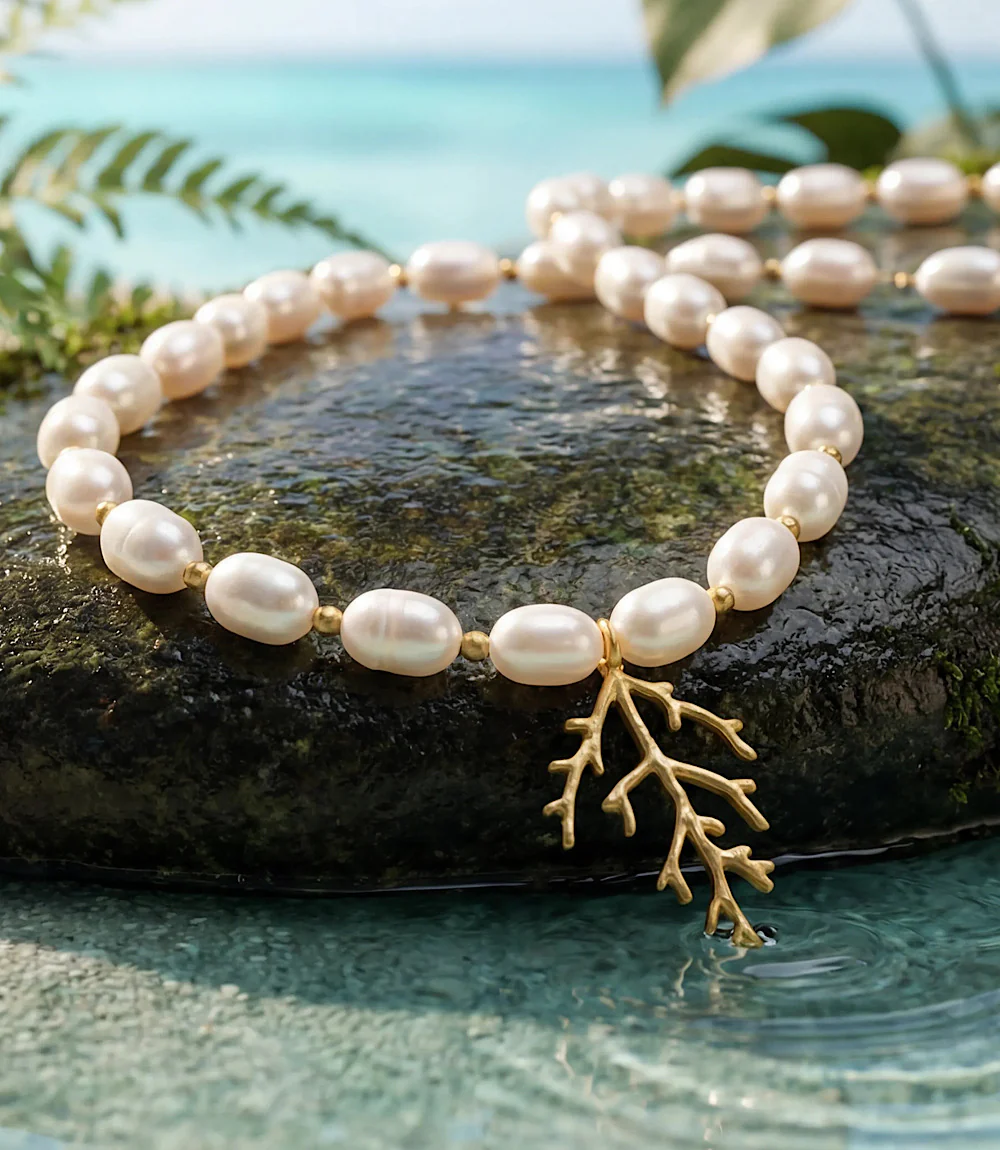 Coral Reef Pearl Necklace
