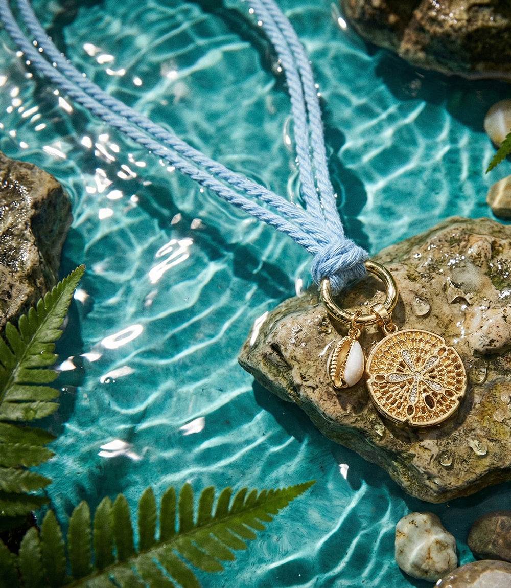 Cowrie Shell And Sand Dollar Cord Necklace - Image 2