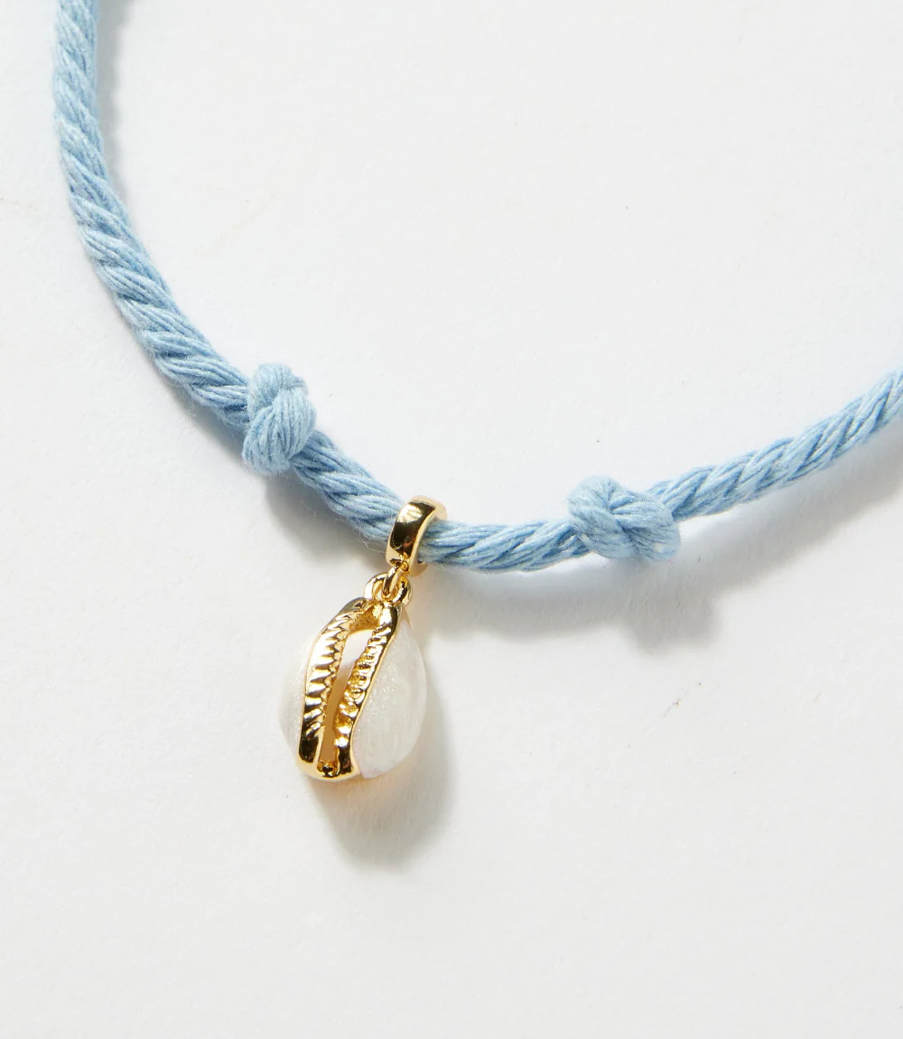 Cowrie Shell Cord Bracelet - Image 2