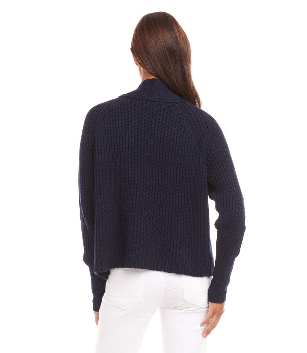 Cropped Open Front Cardigan Sweater - Image 5