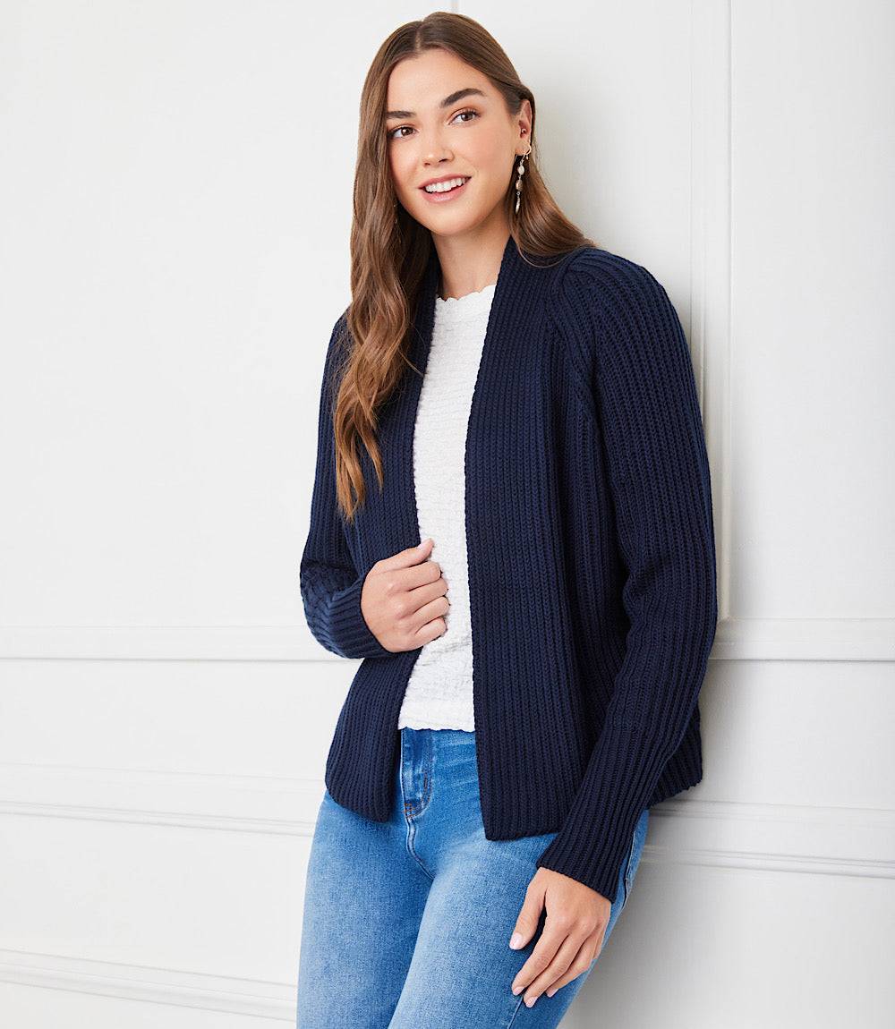 Cropped Open Front Cardigan Sweater - Image 6