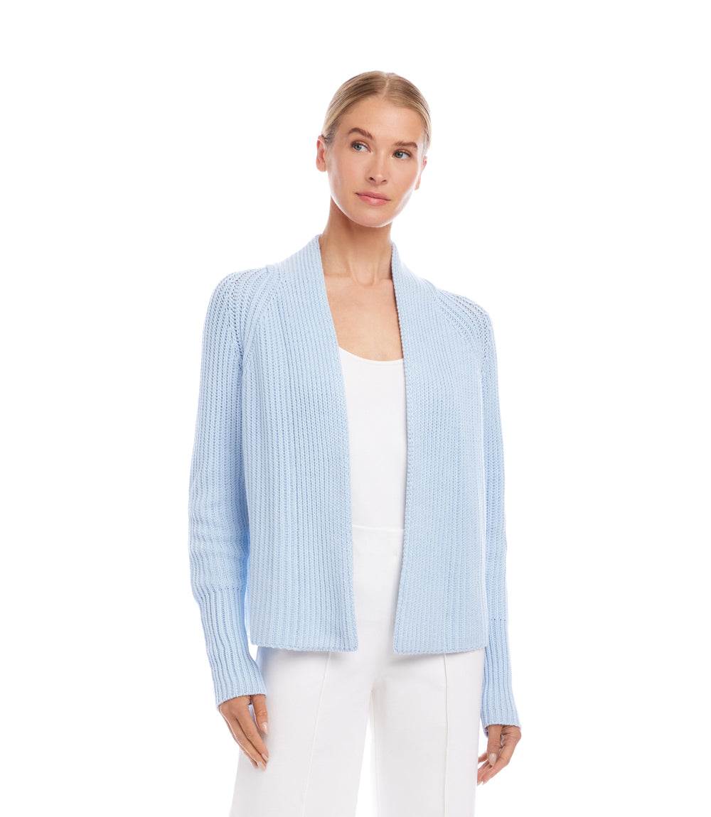 Cropped Open Front Cardigan Sweater - Image 4