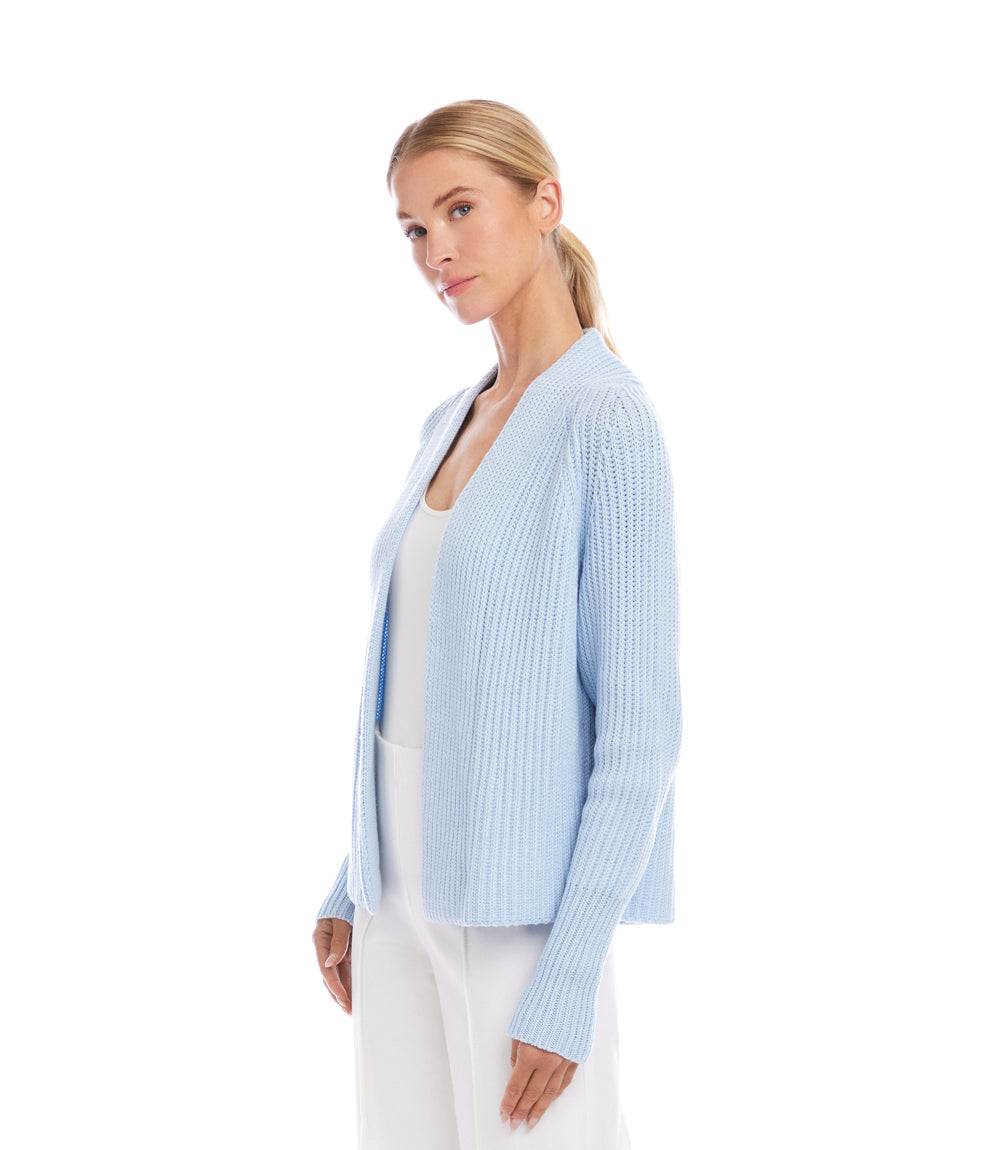Cropped Open Front Cardigan Sweater - Image 5