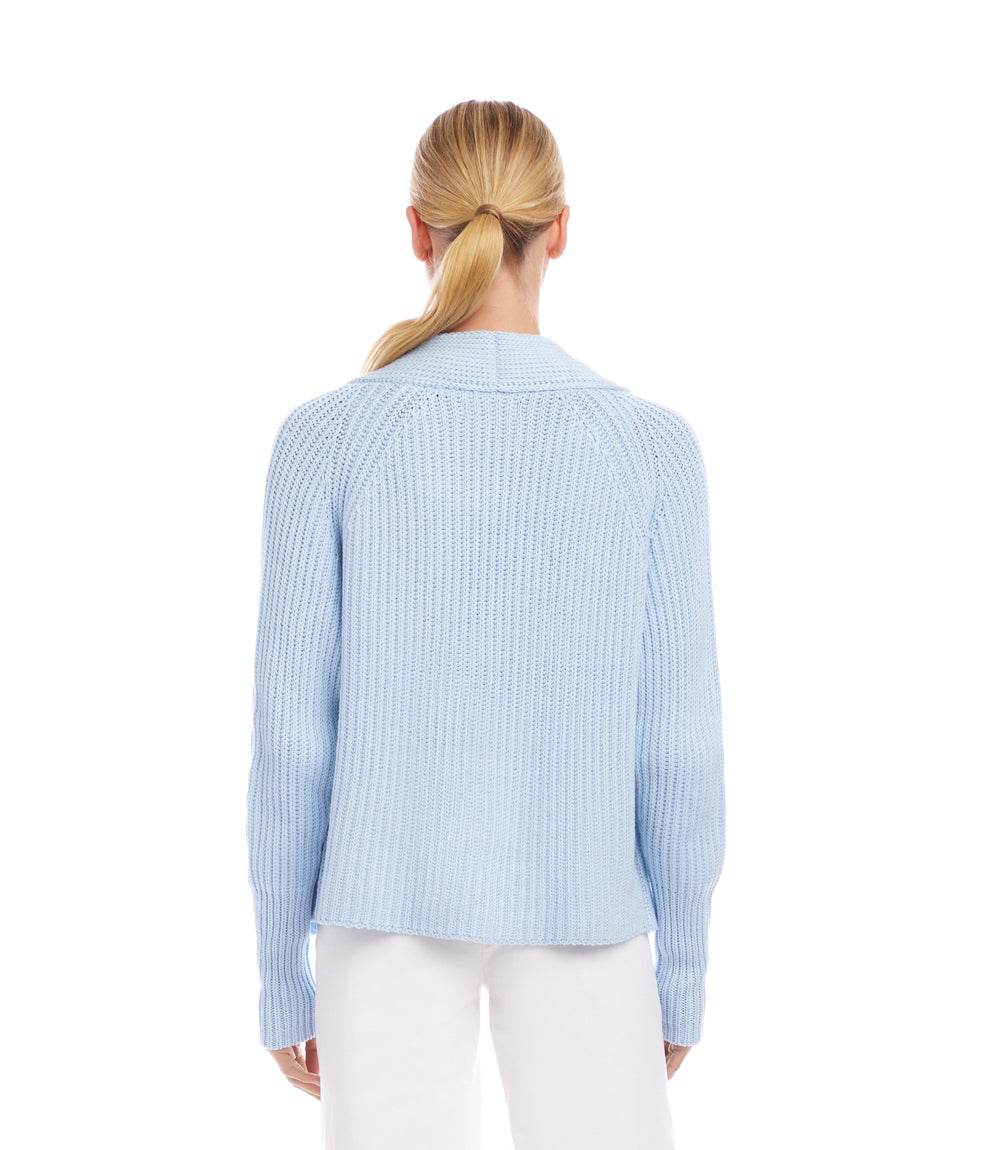 Cropped Open Front Cardigan Sweater - Image 6