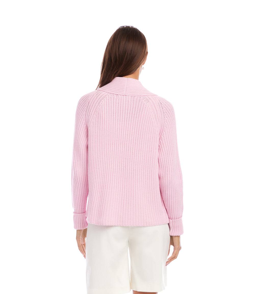 Cropped Open Front Cardigan Sweater - Image 5