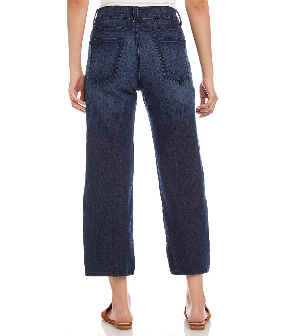 Wide Leg Cropped Jeans - Image 3