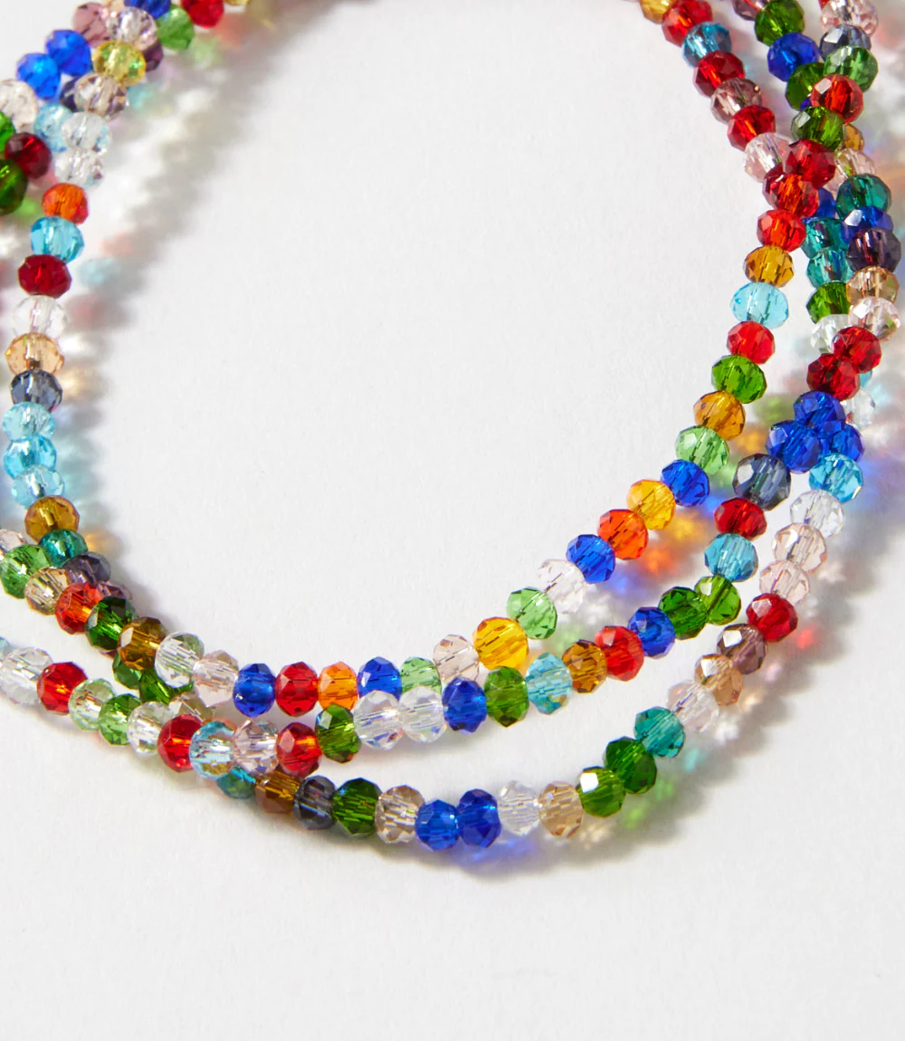 Crystal Beaded Stretch Bracelet - Image 2