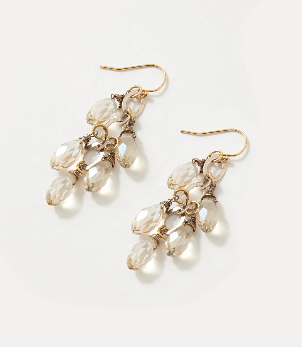 Crystal Cluster Earrings - Image 2