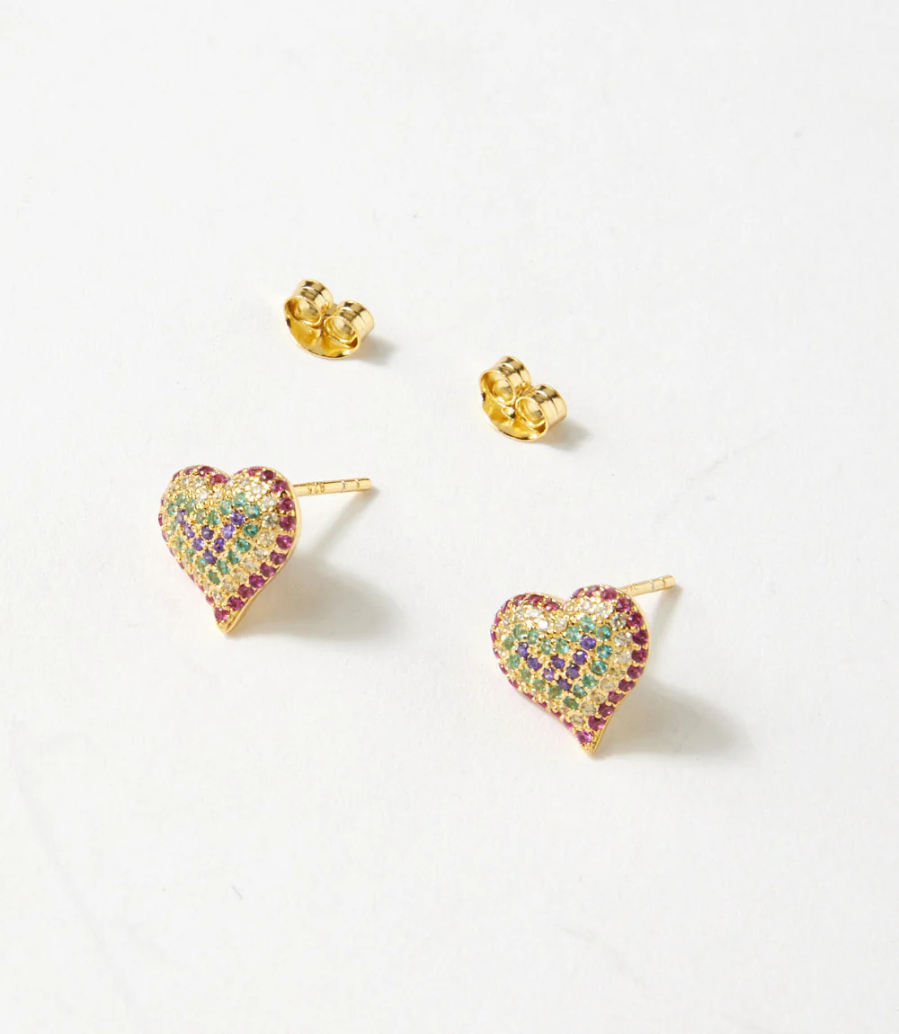 Crystal Heart Earrings - Image 4