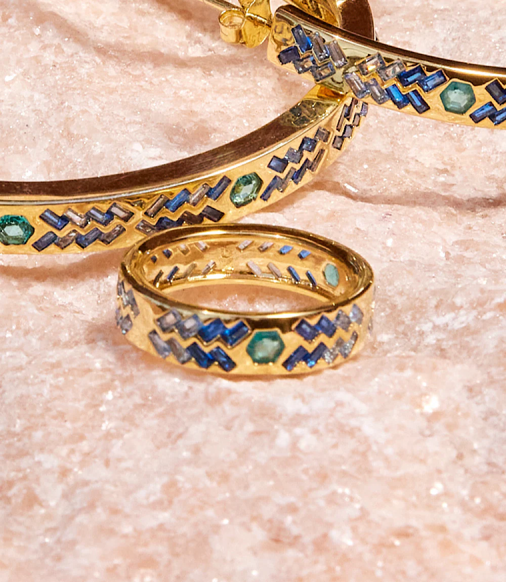 Crystal Inlay Ring