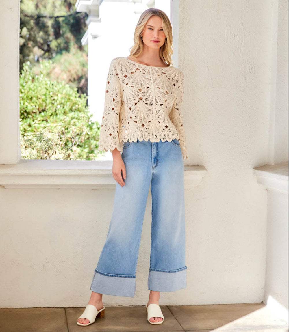 Cuffed Cropped Jeans - Image 2