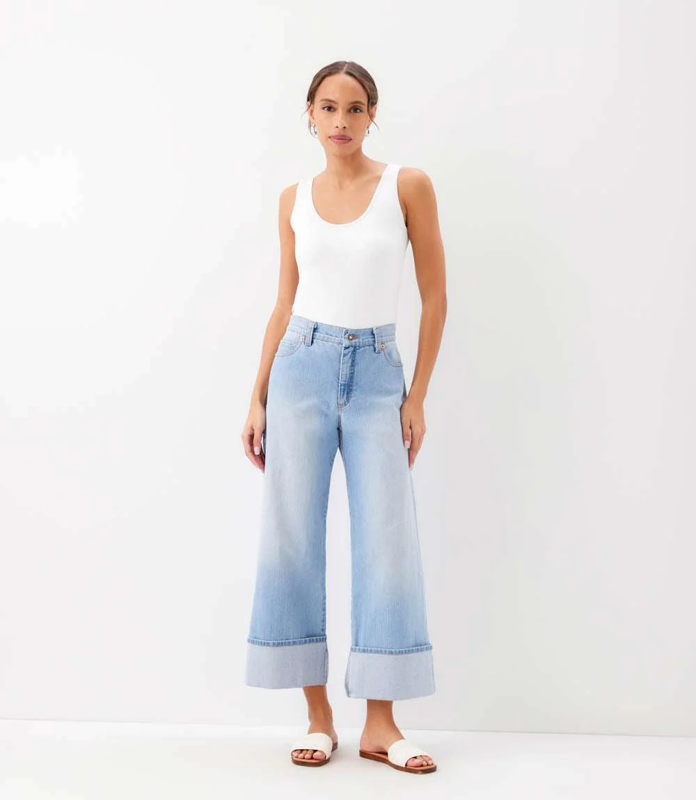 Cuffed Cropped Jeans - Image 3