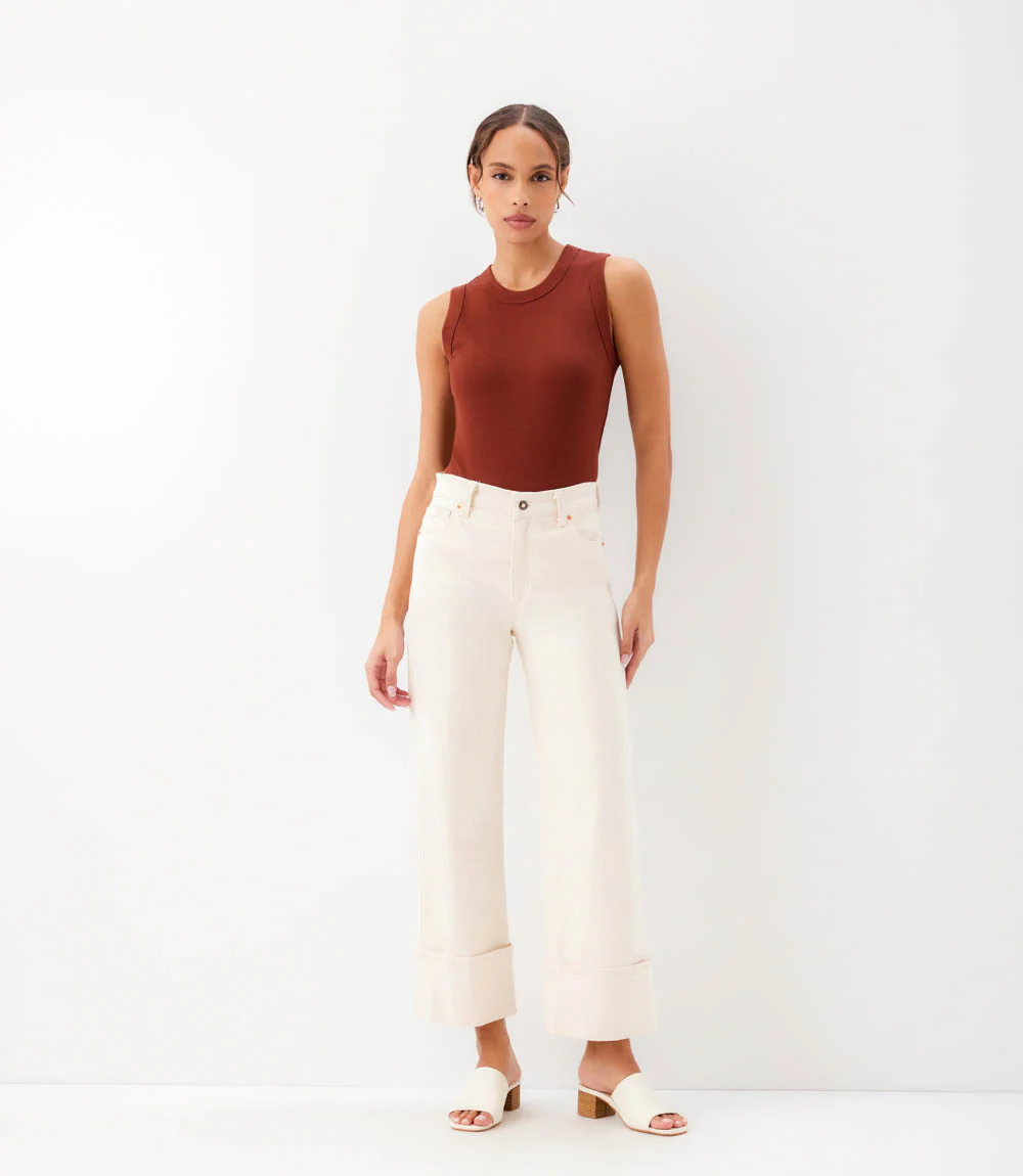 Cuffed Cropped Jeans - Image 3