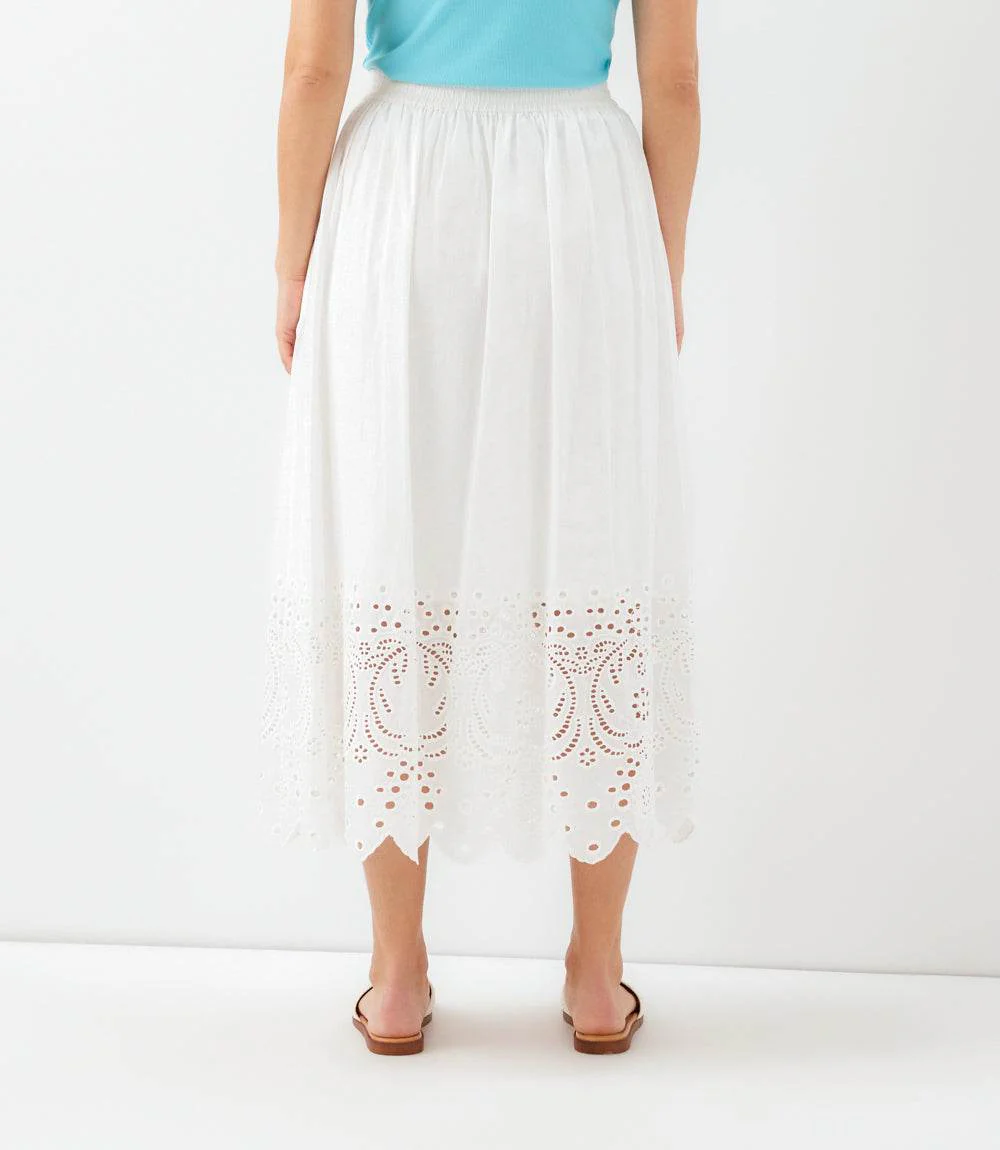 Cut-Out Embroidery Midi Skirt - Image 8