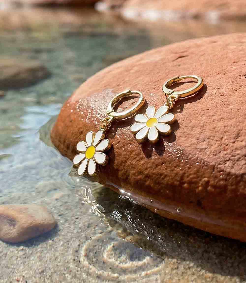 Daisy Huggie Earrings - Image 6