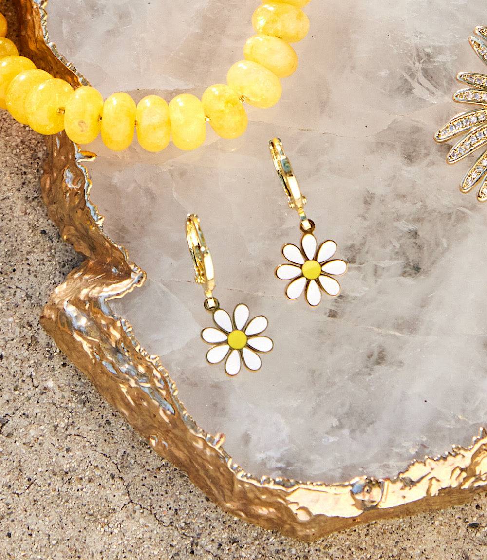 Daisy Huggie Earrings - Image 7