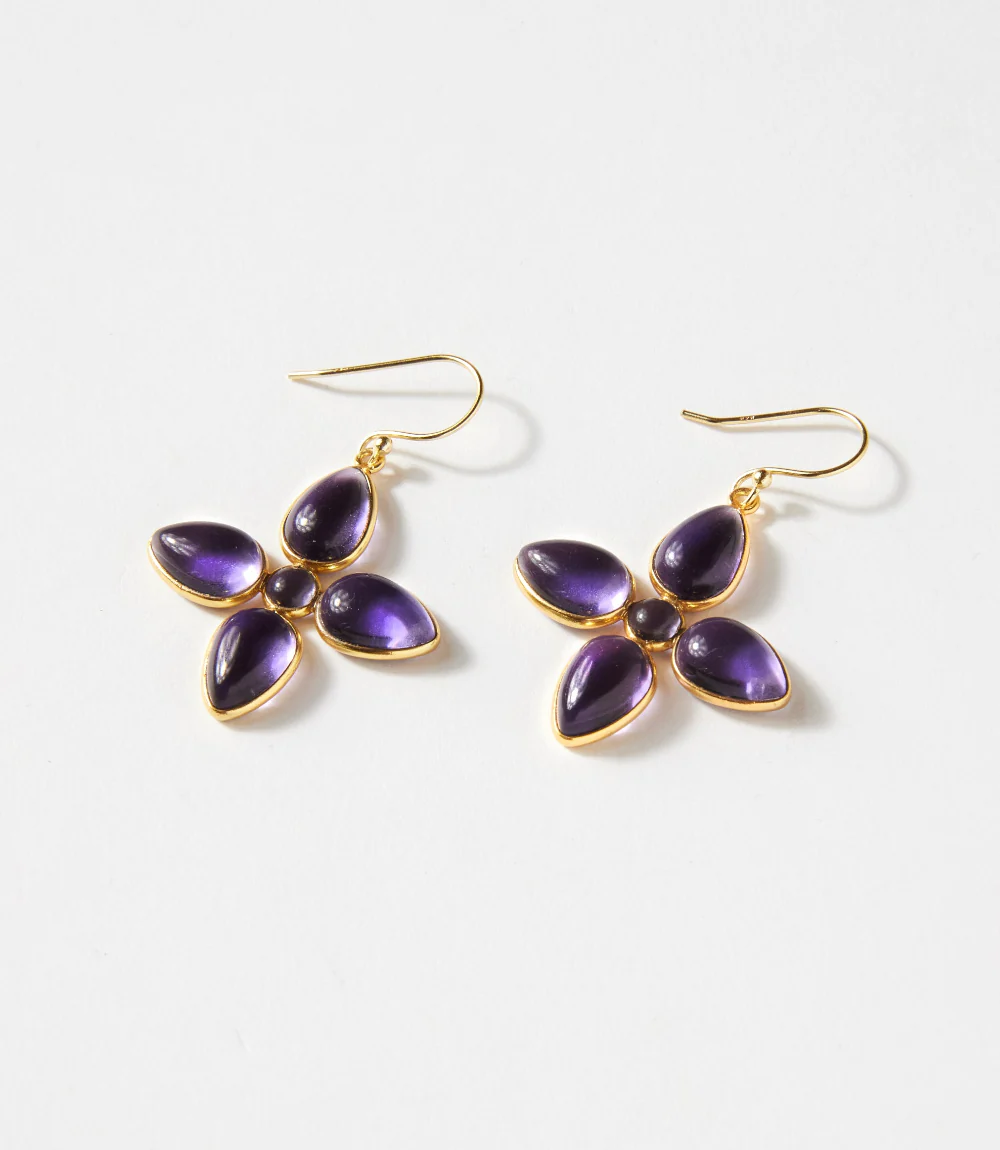 Dangling Gemstone Earrings - Image 2