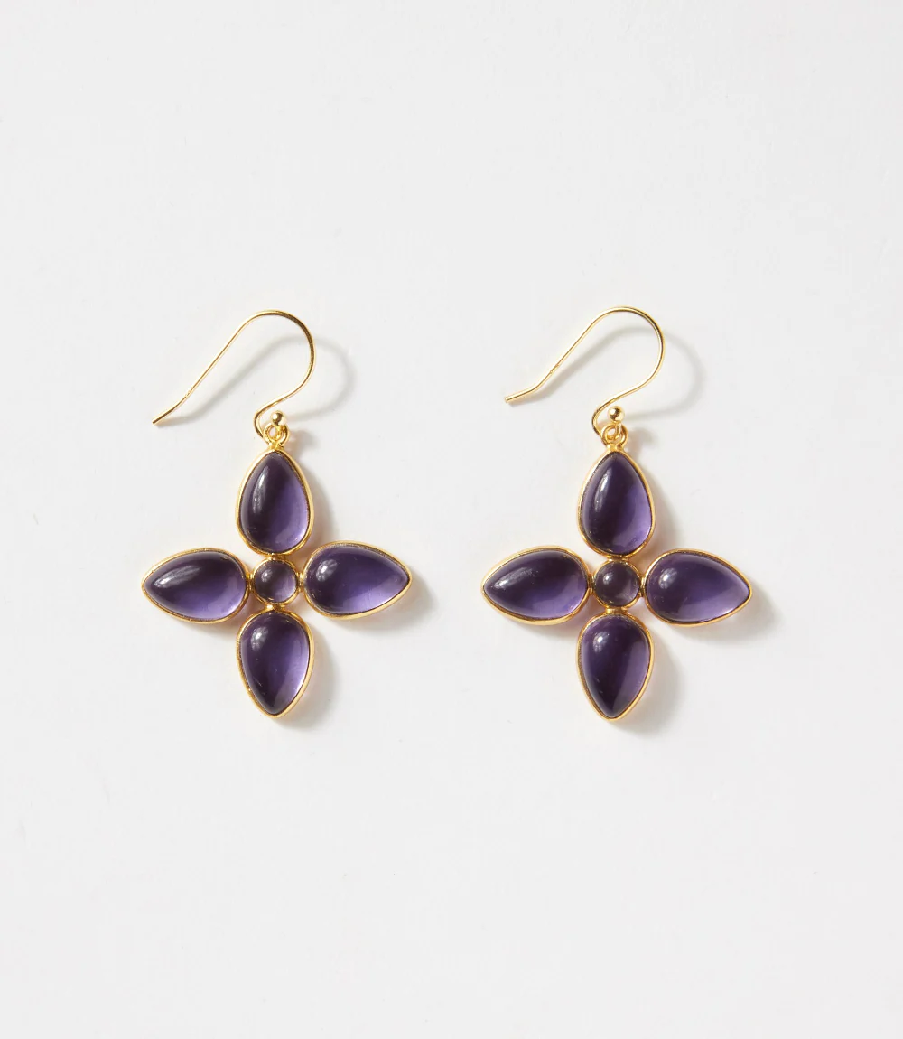 Dangling Gemstone Earrings - Image 3