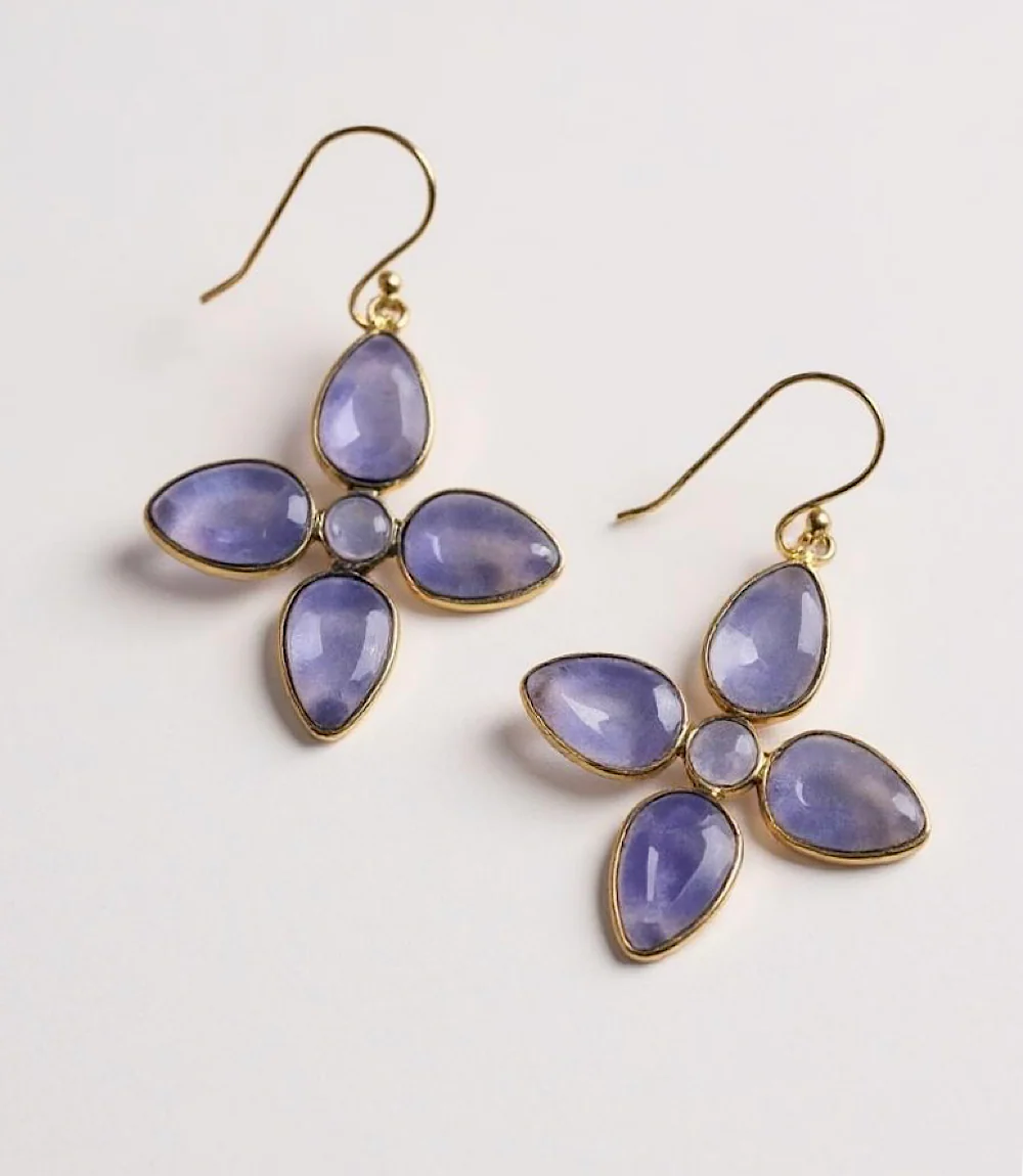 Dangling Gemstone Earrings - Image 5