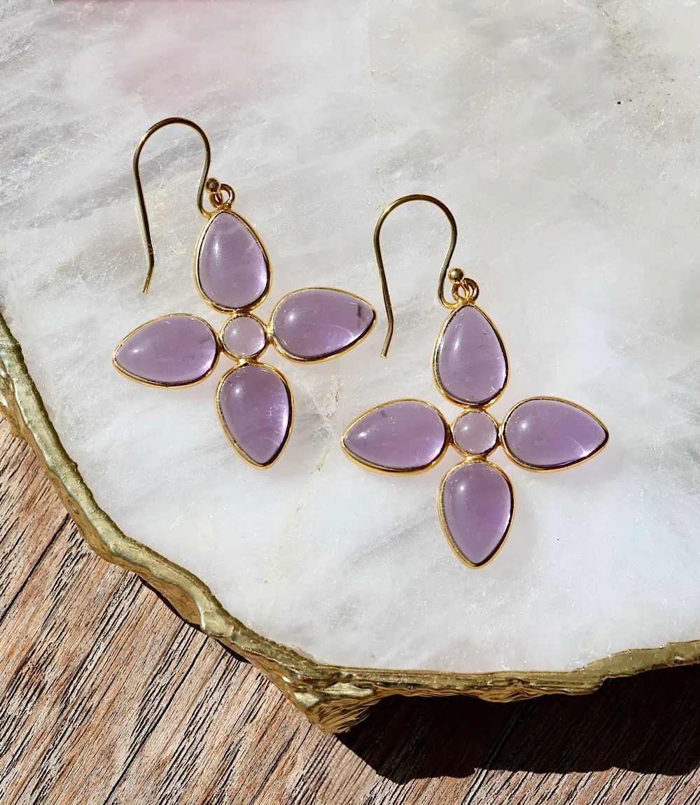 Dangling Gemstone Earrings - Image 6