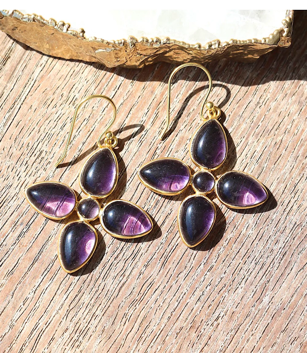 Dangling Gemstone Earrings - Image 7