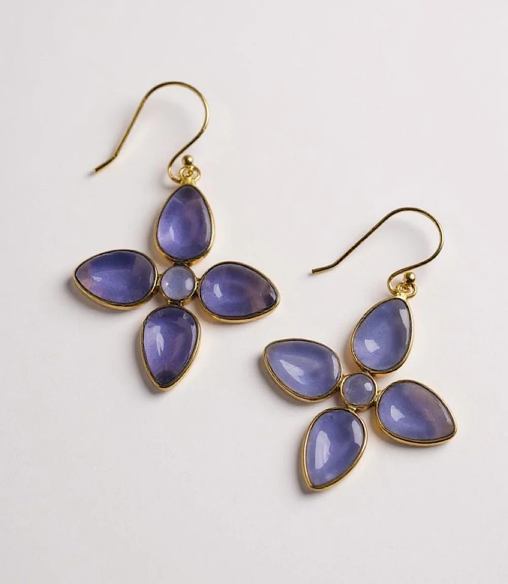Dangling Gemstone Earrings - Image 8