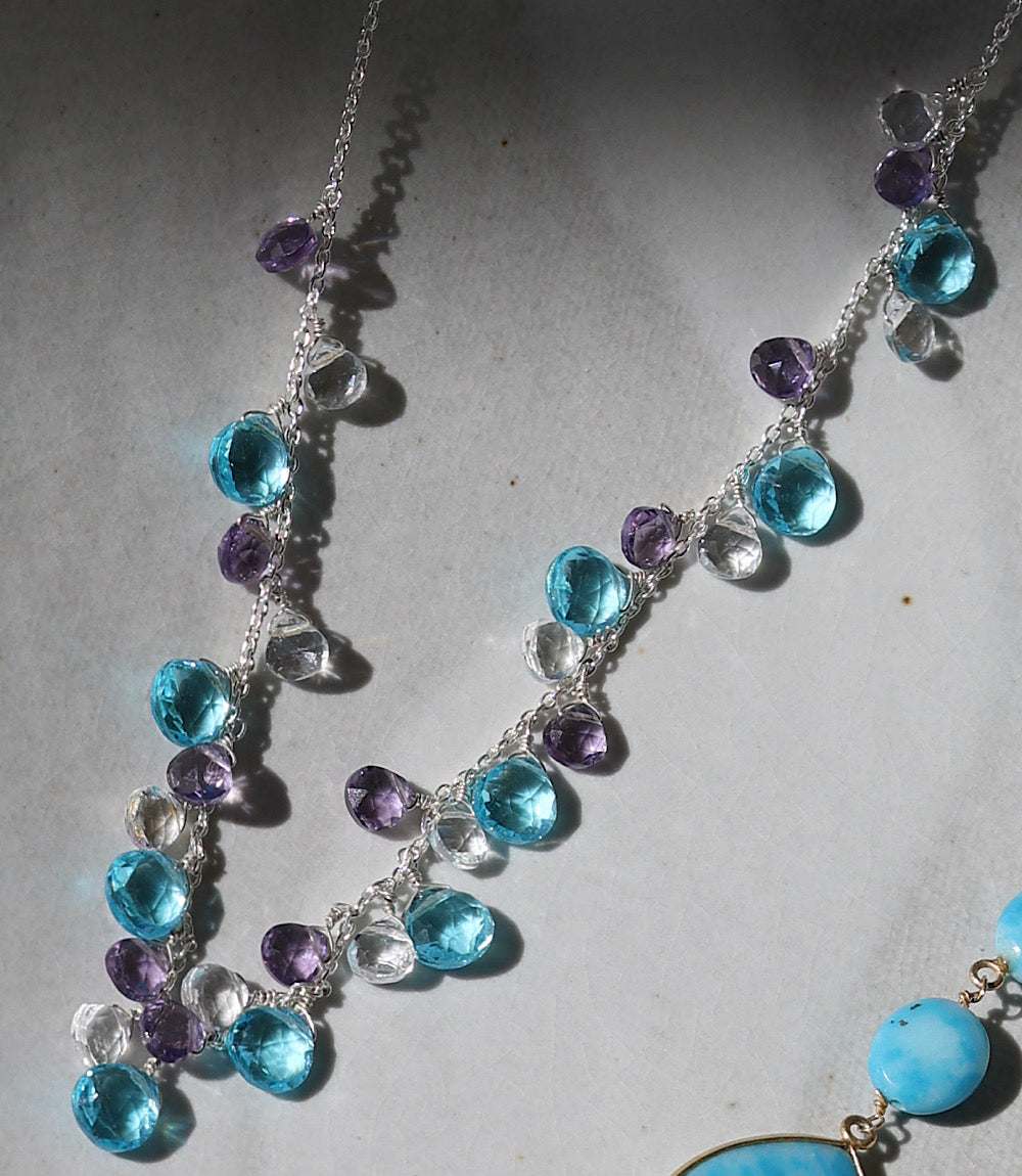 Dangling Gemstone Necklace - Image 2