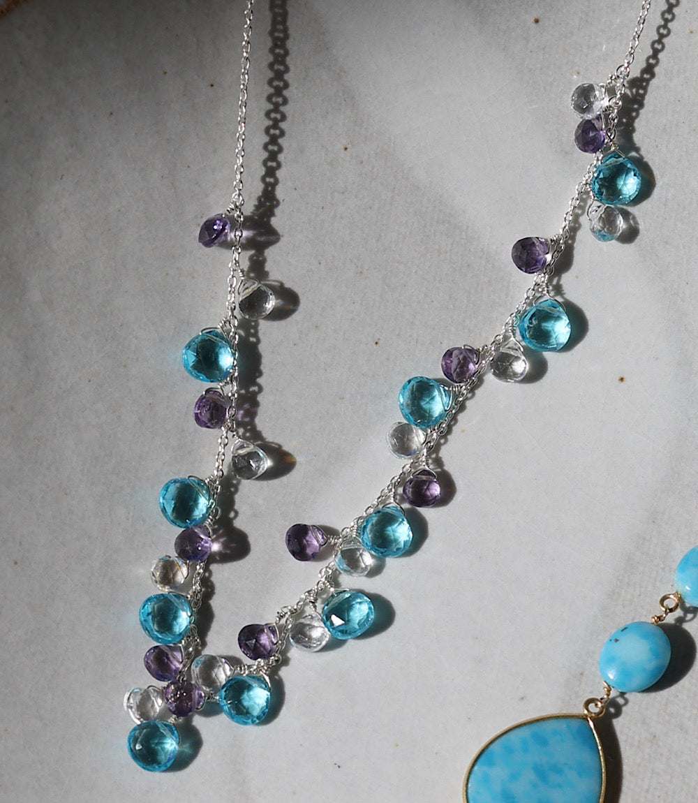 Dangling Gemstone Necklace - Image 4