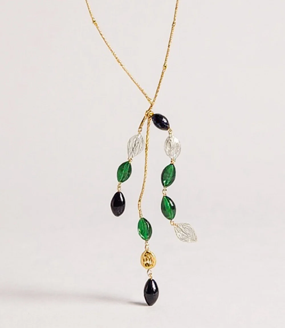 Dangling Gemstone Necklace - Image 5
