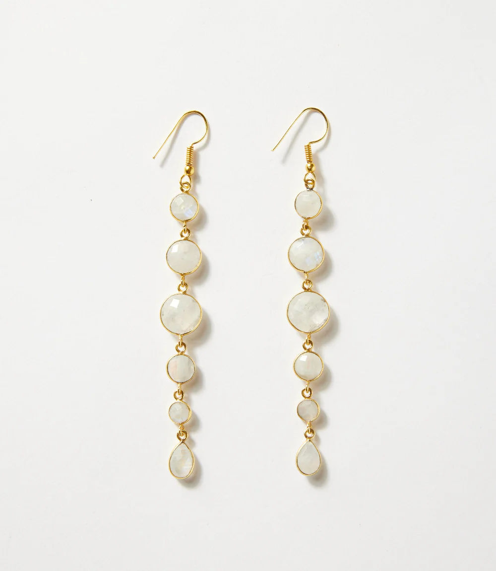 Dangling Moonstone Earrings - Image 3